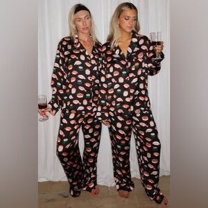 Show Me Your Mumu Silky Print Sushi Pajamas Size Medium
